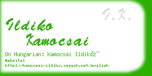 ildiko kamocsai business card